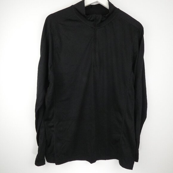 Marmot Shirt Mens Large Black Long Sleeve 1/4 Zip Pullover Outdoors - Picture 1 of 16